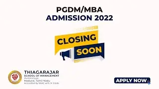 TSM PGDM | MBA Admission 2022 | Closing Soon