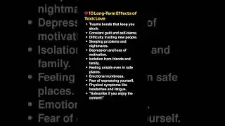 💔 10 Long-Term Effects ofToxic Love #love #psychology #relationship #relationship #quotes