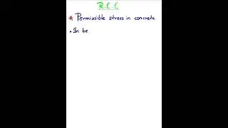 Permissible stresses in concrete #civilengineering #rcc #formulae #workingstressmethod