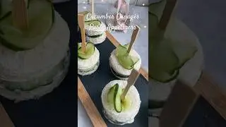 Канапе с огурцами. Закуски для вечеринок. #закуска #едадлявечеринки