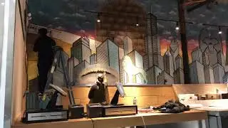 Conrad&rsquo;s Grill mural time lapse