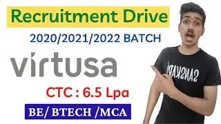Virtusa Recruitment 2021| Virtusa Off Campus Drive | MCA/BE/BTECH Hiring 2019/2020/2021 Batch