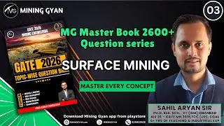 MG 2600+ Question Bank Solution | Surface Mining | Lec - 3 | Gate Mining 2026 | Mining Gyan