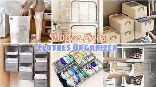 Shopee Finds🛒 Must-Have | Clothes Organizer | closet drawer, storage boxes, socks&bra organizers