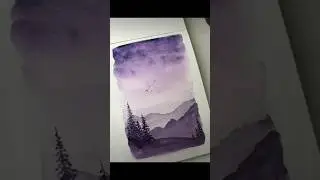 Monochrome painting💜 #watercolor #watercolors #aquarelle