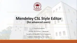 Mendeley CSL Style Editor (for advanced users)
