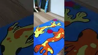 Two Koi,One Story Acrylic Art That Flows with Meaning🎏🌊🪷 #art #shorts #painting #koi #trending #fish
