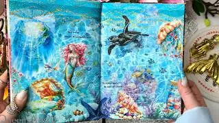 ASMR Journaling | Ocean mermaid life🧜&zwj;♀️| Journal with me | no talking | Collage | Relaxing Sounds