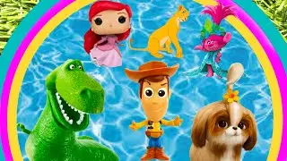 Learn Characters with Toy Story Secret Life of Pets Princess MLP in Kids Pool