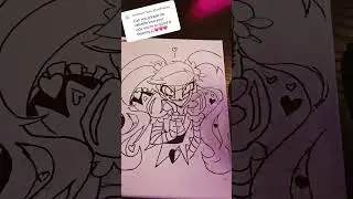 Drew Velvet as requested with posca  markers!! #drawing#creative#hazbinhotel#like #subscribe