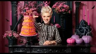 ASMR Color Pop | Gothic Victorian Vampire Cake Smash | Gooey Slime Explosion 🎃🖤✨