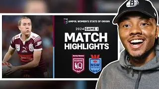 NRL FAN REACTS To NRLW 2024 | Maroons v Sky Blues | Match Highlights