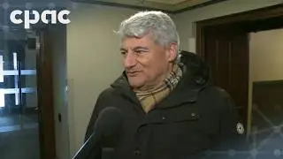 Conservative MPs speak with reporters on Parliament Hill