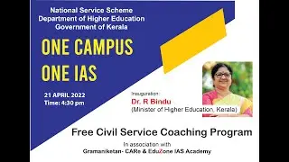 ONE CAMPUS ONE IAS | Free Civil Service Coaching Program 21 APRIL 2022