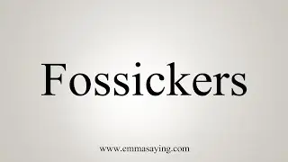 How To Say Fossickers