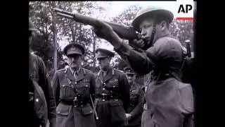 Sir Alan Brooke Inspects US Troops In Northern Ireland With General Hartle.