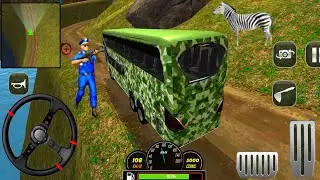 Army Bus Driving Fun &ndash; Military Coach Transporter #1 | Army Bus Driver 2021 : Real Military Bus Game