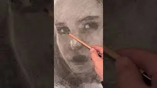 Drawing with the Black PASTEL PENCIL #drawing