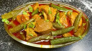 Hyderabadi Bhindi Gosht ka Salan | Rozana wala Bhindi Gosht Salan | Okra Lady OR Finger Curry