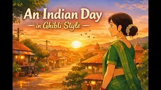 Studio Ghibli Inspired Indian Life 🌿 | Relaxing & Healing Video #indianghibli#indianaesthetic #fypシ