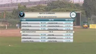 AZB VS S&R ASSOCIATES | LIVE ON TURF SPORTS MANAGEMENT