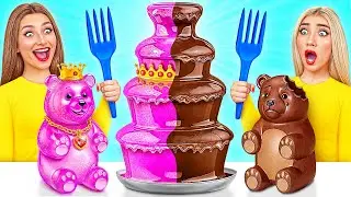 Rich Girl vs Poor Girl Chocolate Fondue Challenge | Funny Food Hacks by Choco DO