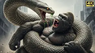 KONG vs. THE GIANT SNAKE |  Cinematic Battle Short Film (4K AI)