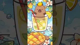 Capy summer! #animated #animation #capybara #animals #capyfun #anime #viral #kawaii #cute #summer