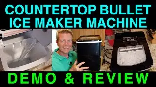 Countertop Ice Maker Machine Fast Bullet Style Ice by AGLUCKY Demo and Review