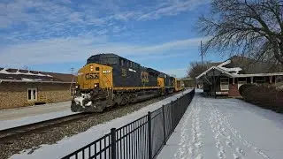 CSX 783 (ES44AH) leads the CSX L397 between Morris, IL and Marseilles, IL 02/01/26