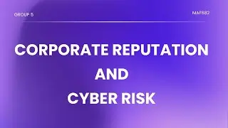 MAF682 CORPORATE REPUTATION AND CYBER RISK
