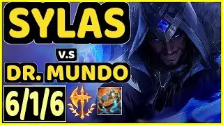 XMITHIE (SYLAS) vs DR. MUNDO - 6/1/6 KDA JUNGLE GAMEPLAY - NA Ranked DIAMOND