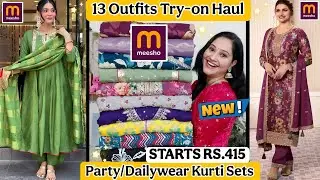 Meesho kurti Sets Haul✨️STARTS RS.415✨️Party/Dailywear kurti Sets,Dresses Haul✨️Meesho Sale Haul