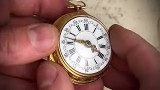 1763  Repousse Pair Case Verge Fusee Antique Pocket Watch