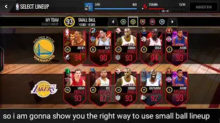 THE SECRETS TO USE SMALL BALL LINE UP! - NBA LIVE MOBILE