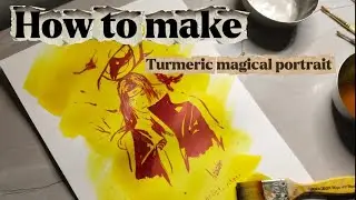 How to make turmeric magical art ?? Invisible painting art