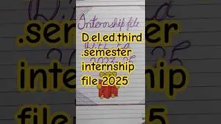 #deled third semester internship file 2025 part one