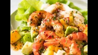 Prawn Avocado Mango Salad with Noodles