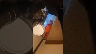 Vacuuming laundry room and stairs with shark power detect 
