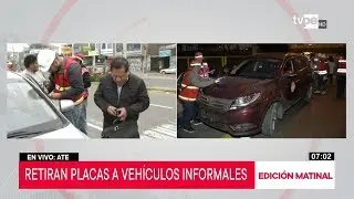 Sutran realiza operativo y retira placas a vehículos informales
