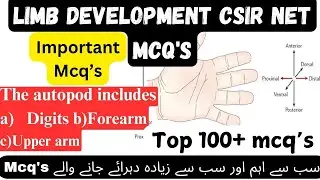Limb development CSIR NET Mcq's 1a #development #csir  #shorts #shorts #mcq #viralvideo #viralreels