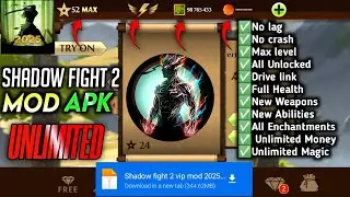 Shadow Fight 2 Mod Apk Все чары, неограниченное количество всего, максимальный уровень 52