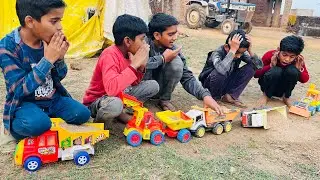 Kids Rescue Stuck with Tractor | Fun Construction Zone Play with JCB & OtherToys 