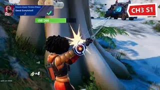 Knock down Timber Pines in Fortnite Chapter 3 Season 1 Quest