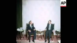 SYND 8 9 76 PRESIDENT ASSAD AND PHALANGIST LEADER GEMAYEL OF LEBANON MEET