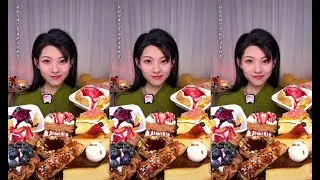 ASMR Mukbang ,Creamy Cake Dessert chocolate cake dessert recipes #jasmine