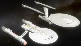 USS Ares v Enterprise Refit Size Comparison