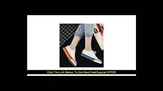 Awesome Brand 2019 New Women's Vulcanize Shoes Rainbow Canvas Flats Shoes Woman Fashion Casual Low-