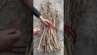 Effortless Firewood Knot Tying Tricks:Simple Solutions for Securely Bundling Firewood!