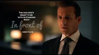 Donna and Harvey - right in front of her face